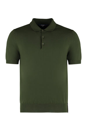 Pleyne knitted cotton polo shirt-0